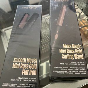 Foxybae Mini Rose Gold Curling Wand and Flat Iron